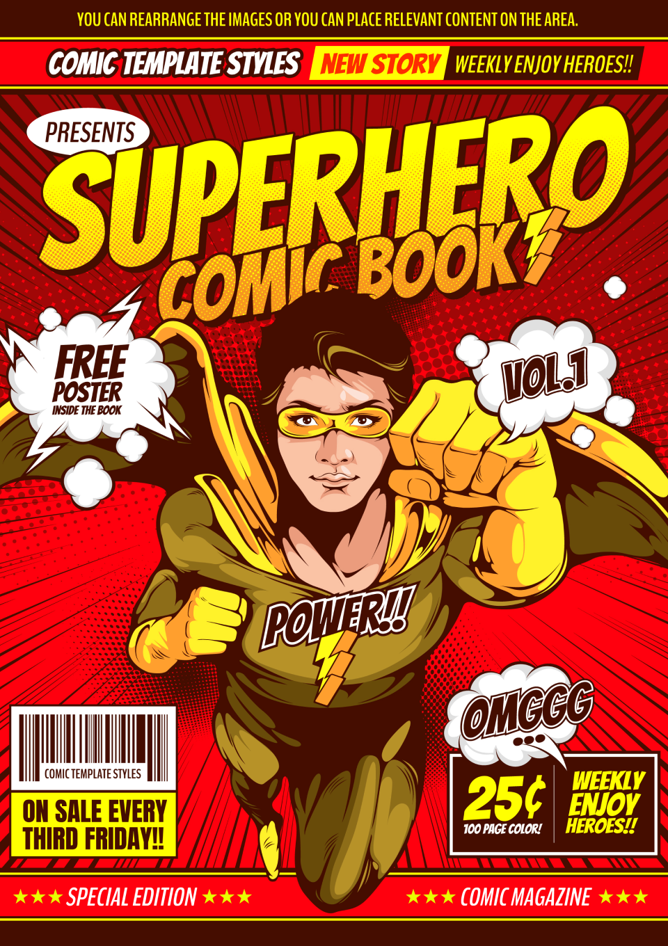 superhero comic book